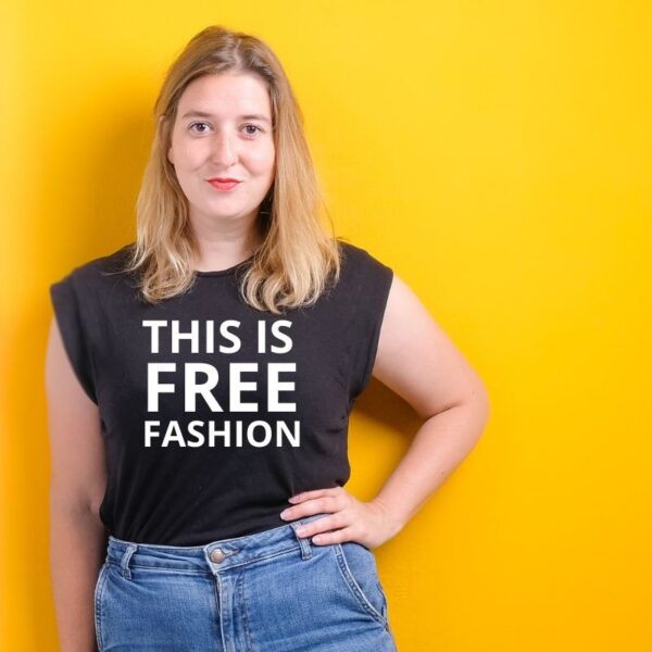 FREE FASHION T-Shirt Logo Groot Wit of Zwart (Dames/Heren) - Afbeelding 2